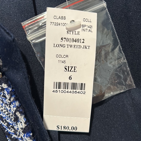 NWT - White House Black Market long tweed jacket - Picture 3 of 10